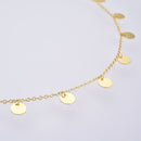 ANDYWEN 925 Sterling Silver Gold Several Coins Pendant Charm Choker Necklace Chain Women European Luxury Fashion Fine Jewelry