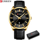 CURREN Quarzuhren für Herren Lederband Herren Armbanduhren Top Luxusmarke Business Herren Uhr 45mm Reloj Hombres