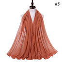 Luxuey Pom Pom Bubble Chiffon Hijab Schal Frauen Langer Schal Wrap Muslim Stirnband Maxi Islamischer Sjaal 180 * 70 cm