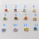 Duoying DIY Slider Charms Armreifen Benutzerdefinierte Namensarmbänder Armreif Zirkonia Buchstaben Geburt Sternzeichen Personalisierte Armreifen Namensarmbänder