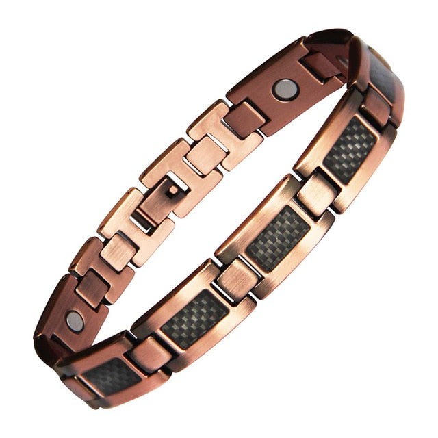 Oktrendy Pure Copper Magnetic Pain Relief Bracelet For Men Therapy Magnets Bangle Link Chain Women Health Care Jewelry Wholesale