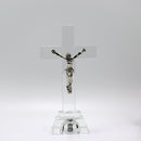 Christian Gifts Nightlight Crystal Jesus Cross Statue Religious Style Crystal Cross Church Decoration Home Decor Craft Ornament