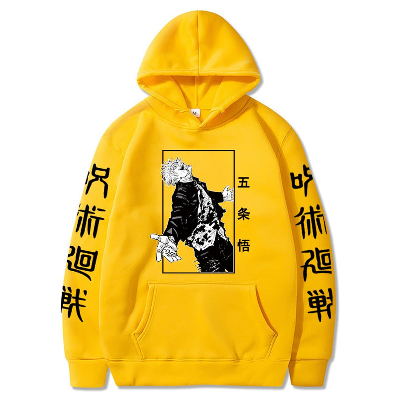 2021 Japanese Anime Hoodies Jujutsu Kaisen Satoru Gojo Graphic Hoodie Sweatshirts Male