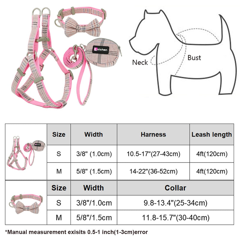Soft Dog Harness and Leash Set Adjustable Nylon Chihuahua Dog Collar For Small Medium Dogs Pet Products Walking