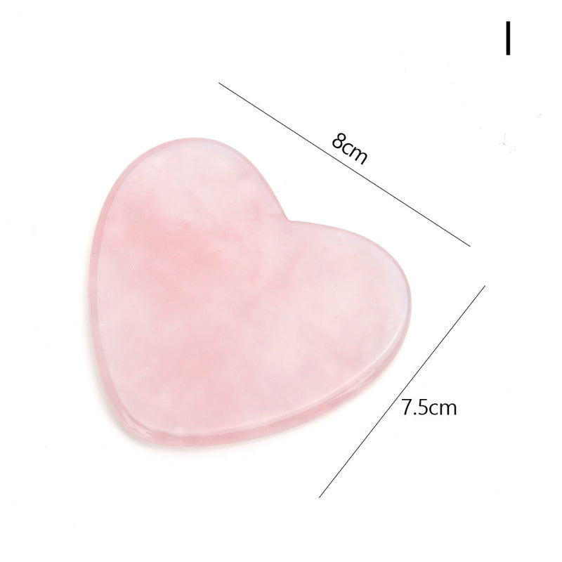 Natural Rose Quartz Jade Gua sha Stone Board Massage Gua Sha Scrapers Board Plate Jade Face Massage Tool For Face Neck Back Body