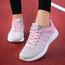 Frauen Schuhe Wohnungen Mode Lässig Sneaker Gehen Frau Komfort Lace-Up Mesh Atmungsaktiv Weibliche Outdoor Zapatillas Mujer Feminino