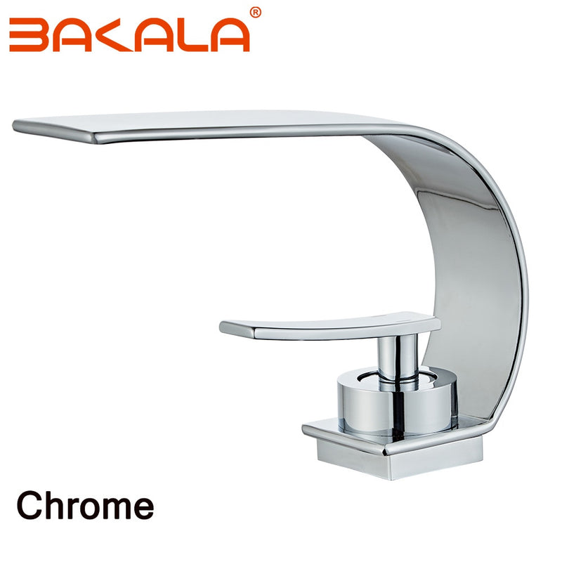 Grifo de baño de lujo Diseño hueco Grifo de lavabo de baño Mezclador de agua fría y caliente Grifo de fregadero Grifo monomando montado en cubierta Grifo negro