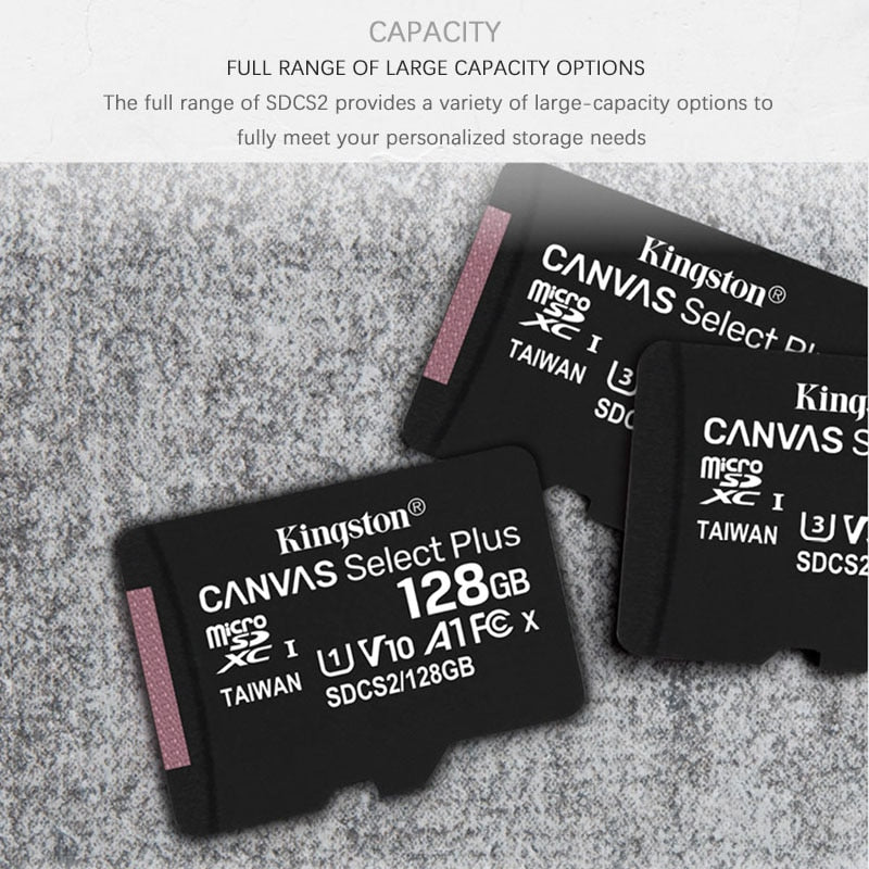 Kingston Micro SD-Karte Speicherkarte Klasse 10 Karte SD-Speicher 128 GB 32 GB 64 GB 256 GB 16 G SD/TF-Flash-Karte 8 G 512 G microSD für Telefon