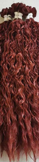 Lydia für Frauen, synthetisches lockiges Gewebe, 3 Packungen/Los, 45,7–55,9 cm, Naturfarbe, Grausilber, gewelltes Haar, Bündel, Jerry Curl-Haarverlängerungen
