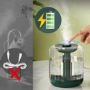 saengQ Large Capacity Air Humidifier Rechargeable 2000mAh Battery Aroma Essential Oil Diffuser USB Mist Maker LED Light For Home