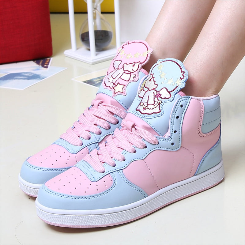 Zapatos de Lolita rosa de Cosplay de Anime, zapatos Kawaii a juego de Color de tacón plano con cabeza redonda, zapatillas de deporte para mujer Kawaii Girl Gothic Loli Cos