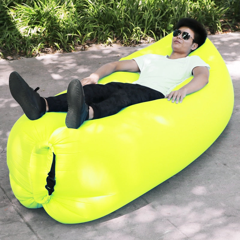 Im Freien schnelles aufblasbares Luft-Sofa-Bett-Qualitäts-Schlafsack-aufblasbarer Airbag-fauler Beutel-Strand-Sofa