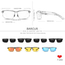 BARCUR Aluminium Magnisium Sport Sonnenbrille Polarisierte Leichte Autofahrerbrille Herren Damen