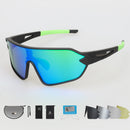 COMAXSUN Professionelle Polarisierte Fahrradbrille Fahrradbrille Outdoor Sport Fahrrad Sonnenbrille UV 400 Mit 5 Gläsern TR90 2 Style