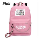 New Stranger Things Rucksack HELLFIRE Multifunktions-USB-Lade-Reise-Segeltuch-Studenten-Rucksack für Teenager Jungen Mädchen Schultasche