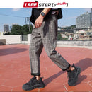 LAPPSTER-Jugend Streetwear Schwarz Karierte Hose Herren Jogger 2022 Herren Gerade Haremshose Herren Koreanische Hip Hop Hose Plus Size