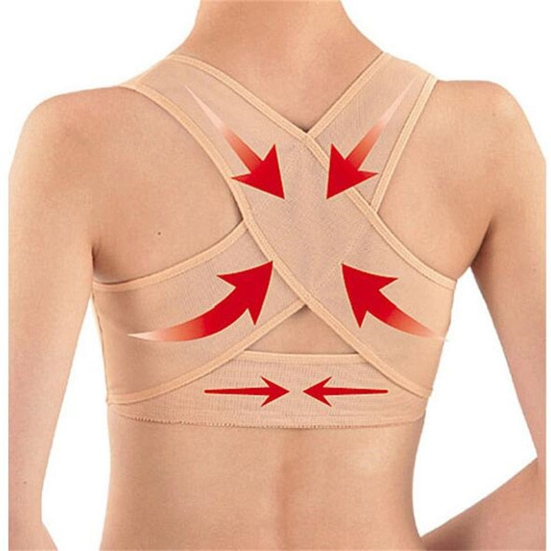 Adjustable Women Posture Back Support Corrector Belt Band Brace Shoulder Lumbar Strap Pain Relief Posture Waist Trimmer