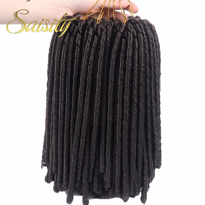 Saisity 14‘’faux locs crochet hair soft and light dreadlocks crochet braids synthetic crochet hair extensions 15 strands/pack