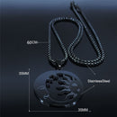 Collares colgantes de acero inoxidable con luna y sol de brujería para mujer, collares de Color plateado, joyería, colgantes para mujer, moda N611S03