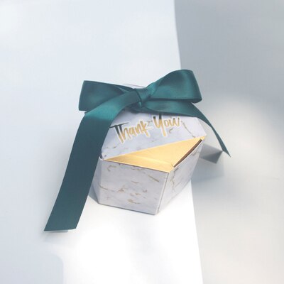 Caja de regalos de estilo marmoleado Favores de boda y cajas de dulces Suministros para fiestas Paquete de cajas de chocolate de papel para baby shower