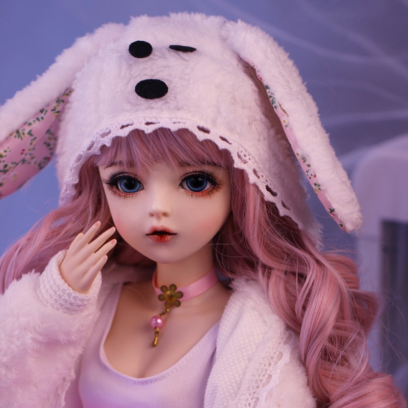 60cm bjd doll gifts for girl pink hair Doll With Clothes  Change Eyes NEMEE Doll Best Valentine's Day Gift Handmade doll