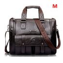 Männer Leder Schwarz Aktentasche Business Handtasche Messenger Bags Männliche Vintage Umhängetasche Herren Große Laptop Reisetaschen Hot XA177ZC