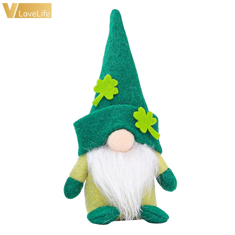 Gnome Plüschpuppe St. Patrick's Day Faceless Green Clover Gnomes Doll Irish Day Party Decor St. Patricks Day Geschenke für Kinder
