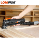 LOMVUM Power Renovator Akku-Oszillierende 12-V-Holzbearbeitungswerkzeuge Heimwerker-Oszillator Multi-Cutter Elektrische Trimmerklinge
