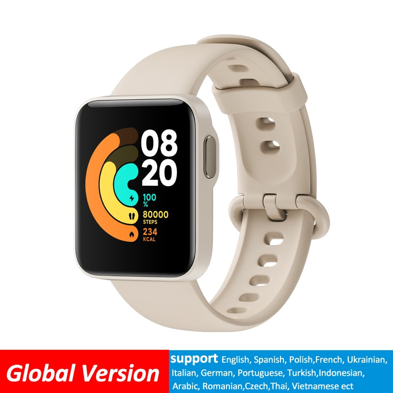 Xiaomi Mi Watch Lite Reloj inteligente Bluetooth GPS 5ATM Reloj inteligente a prueba de agua Fitness Monitor de ritmo cardíaco mi banda Versión global