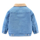 Mudkingdom, abrigo vaquero pesado para niños y niñas, chaqueta de invierno con forro de Sherpa para niños, ropa de abrigo gruesa de lana para niños, ropa para niñas