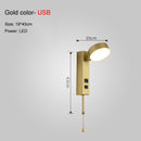 Gold Schwarz Eisen LED Wandleuchten Wohnzimmer Schlafzimmer Bett Innenleuchten Leuchte Wandlamp Schalter Industrieleuchte