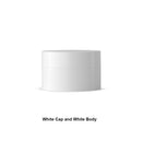 50 Stück Plastikdosen, leere Kosmetikbehälter, transparente Töpfe mit Deckel, weiße Kappe, Cremedose, Dose, Frosty, 3 g, 5 g, 10 g, 30 g, 50 g, 100 g