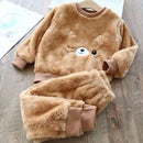 Kinder Nachtwäsche Winter Flanell Samt Schlafanzug Sets Baby Mädchen Schlafanzug Jungen Schlafanzug Cartoon Nachthemd Warme Plüsch Nachtwäsche