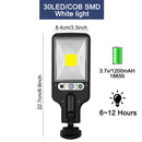 Luz Solar LED KSIJEH, lámpara Solar para exteriores, luz Solar alimentada por energía Solar, impermeable, Sensor de movimiento PIR, farola para decoración de jardín