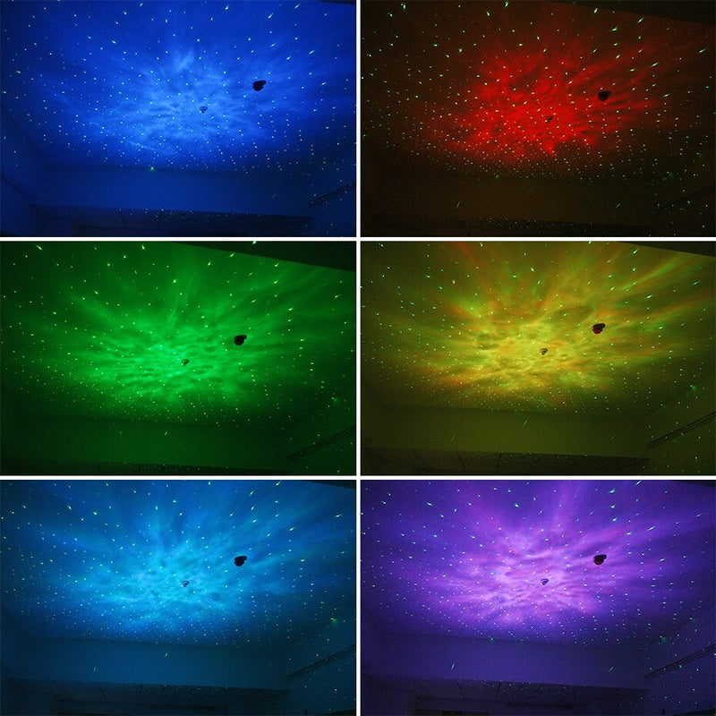 ALIEN Twinkling Galaxy Dynamischer Laserstern Sternenhimmel Projektor LED Nebula Cloud Kids Party Nachtlicht mit Musiklautsprecher