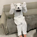 Cartoon Pijamas Onesies für Erwachsene Eisbär Kigurumi Pyjamas Frauen Tier Weiß Kostüm Männer Cosplay Pyjama für Halloween Party