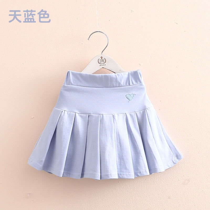 2022 Summer Fashion 3 4 6 8 9 10 12 Years Cotton School Children Clothing Dance Training For Lovey Baby Girls Skirt With Shorts