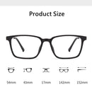 YIMARUILI Ultraleichte, quadratische, reine Titan-Myopie-Brille für Damen, blaues Licht, das optisches Brillengestell für Herren blockiert, 9822