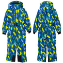 Mono de invierno para niños al aire libre, traje de esquí a prueba de viento, nieve y agua, además de terciopelo grueso, equipo de esquí para ciudad nevada