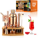Cocktail-Shaker-Set, 16-teiliges Barkeeper-Set für Mixer, Wein, Martini, Edelstahl-Bar-Werkzeug, Zubehör für Getränkepartys zu Hause