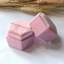 Hexagonal Velvet Ring Box Customized Single / Double Slot Wedding Engagement Ring Box Velvet Ring Storage Box Elegant Retro