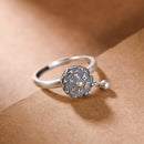 BALMORA 100% echter 925er Sterlingsilber Buddhistischer Ring für Frauen Dame Rotierender Ring Tibetisches Gebet Mantra Ring Viel Glück Ring Geschenk
