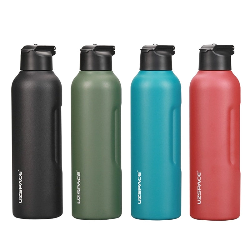 New 27oz 34oz Stainless Steel Water Bottle with straw Vacuum Flasks Insulated Travel Portable Thermal To Climb 1000ml thermos