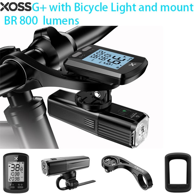XOSS Fahrradcomputer G+ Wireless GPS Tacho wasserdicht Rennrad MTB Fahrrad Bluetooth ANT+ mit Trittfrequenz Fahrradcomputer