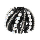 Mode Frauen Brötchen Kristall Haar Klaue Schachtelhalm Schnalle Haarspange Vogelnest Erweitern Haarschmuck Weibliche Pferdeschwanz Kopfbedeckung