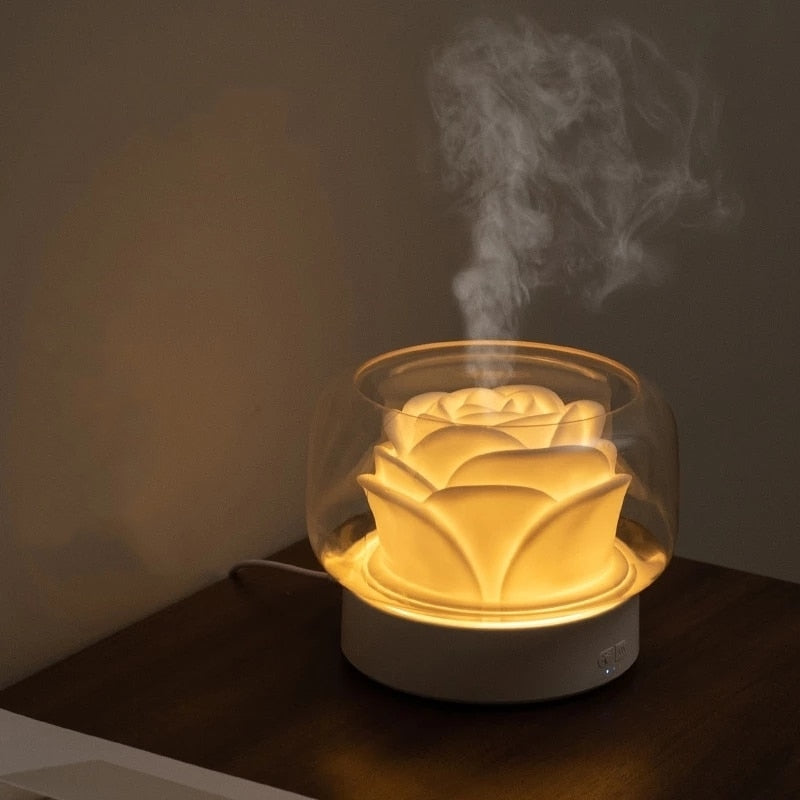 BPA-freier Aroma-Diffusor 400 ml Moutain View Essential Oil Aromatherapy Diffusor mit warmer und farbiger LED-Lampe Humidificador