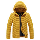 CHAIFENKO Winter Warme Freizeitjacke Parkas Herren Herbst Mode Streetwear Herren Parkas Winddicht Dick Mit Kapuze Dünner Fester Mantel Herren