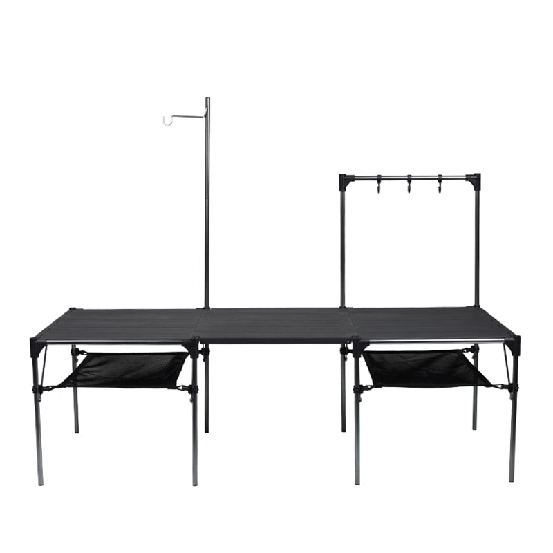 Mesa plegable para exteriores, para acampar, barbacoa, cosida, ensamblada, mesa de placa de aluminio, mesa ultraligera, mesa de Picnic