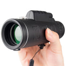 Telescopio Monocular con Zoom de 40X60, telescopio de bolsillo de visión nocturna clara y débil con soporte para teléfono inteligente para binoculares de alcance de Camping