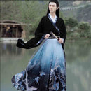 Plus Size 6XL Hanfu Couples Chinese Traditional Embroidery Clothes Adult Halloween Cos Costume Black Blue Hanfu For Men/Women